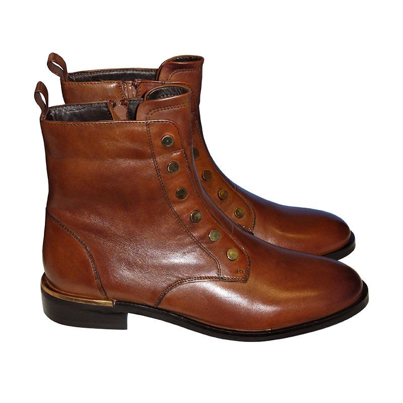 Tan leather ankle deals boots sale