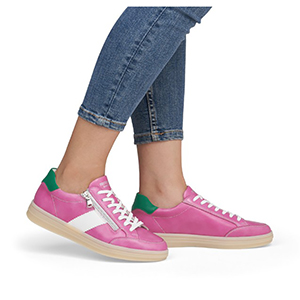 Remonte - D2C02-31 Womens Pink Leather Lace Ups