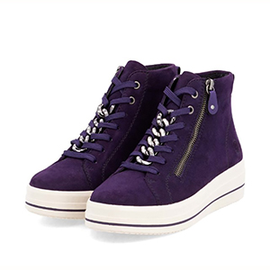 Remonte - D1C70-30 Ladies Striking Purple Hi Top Trainers