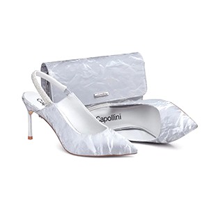 Capollini Ladies Diamante Sling Back Shoes - Sophia Moonlight