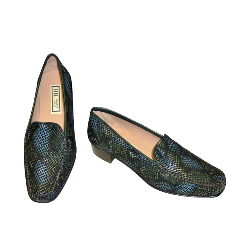 HB Italia Shoes - Ladies Loafer Shoe In Forest Navada