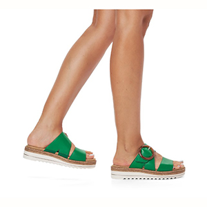 SALE - Remonte - D0Q51-52 Ladies Green Leather Mule Sandals