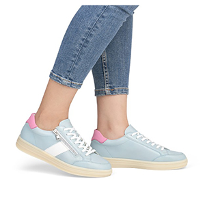 Remonte - D2C02-12 Womens Pale Blue Leather Lace Ups