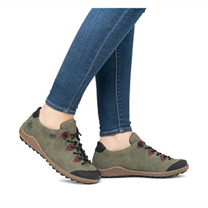 Rieker Tex - L7561-54 -  Ladies Olive Green Casual Shoes 