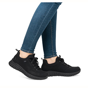 Rieker Tex- M5352-00 Ladies Black Water Resistant Trainer